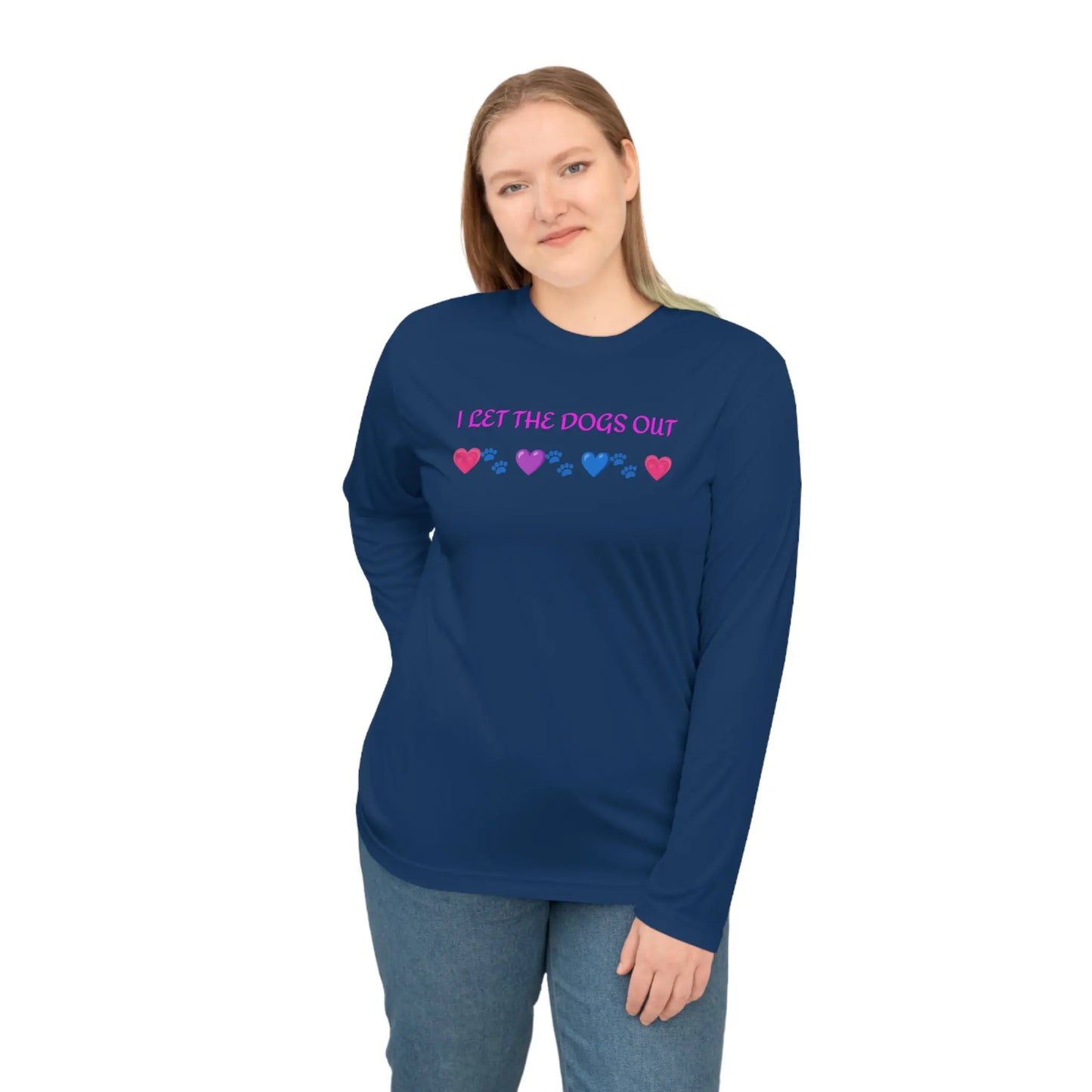 I Let the Dogs out *Custom for Arla* Unisex Performance Long Sleeve Shirt Printify