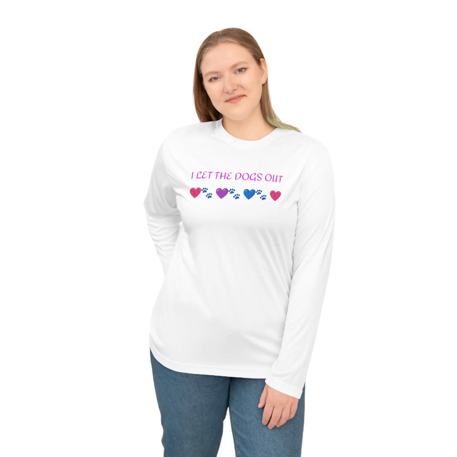 I Let the Dogs out *Custom for Arla* Unisex Performance Long Sleeve Shirt Printify