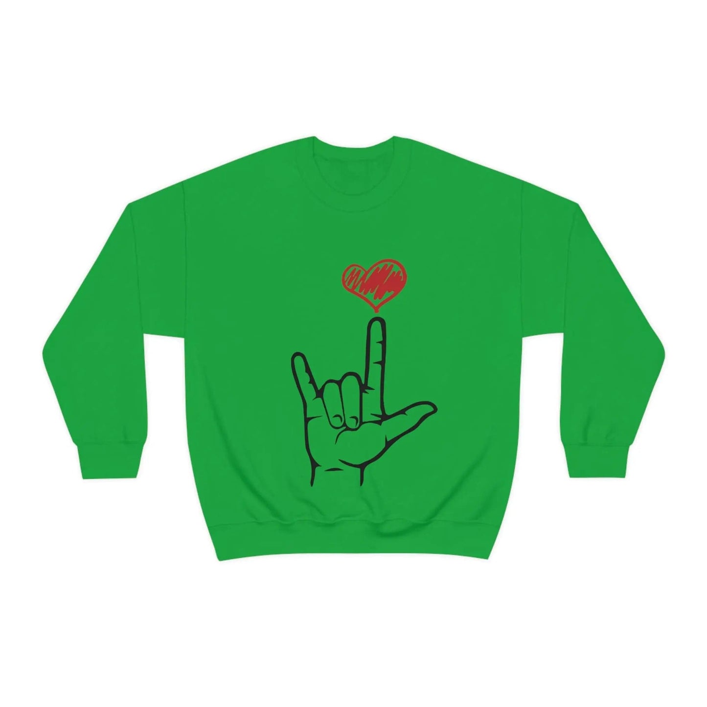 I Love You Hand Sign Sweater, ASL Crewneck Sweatshirt