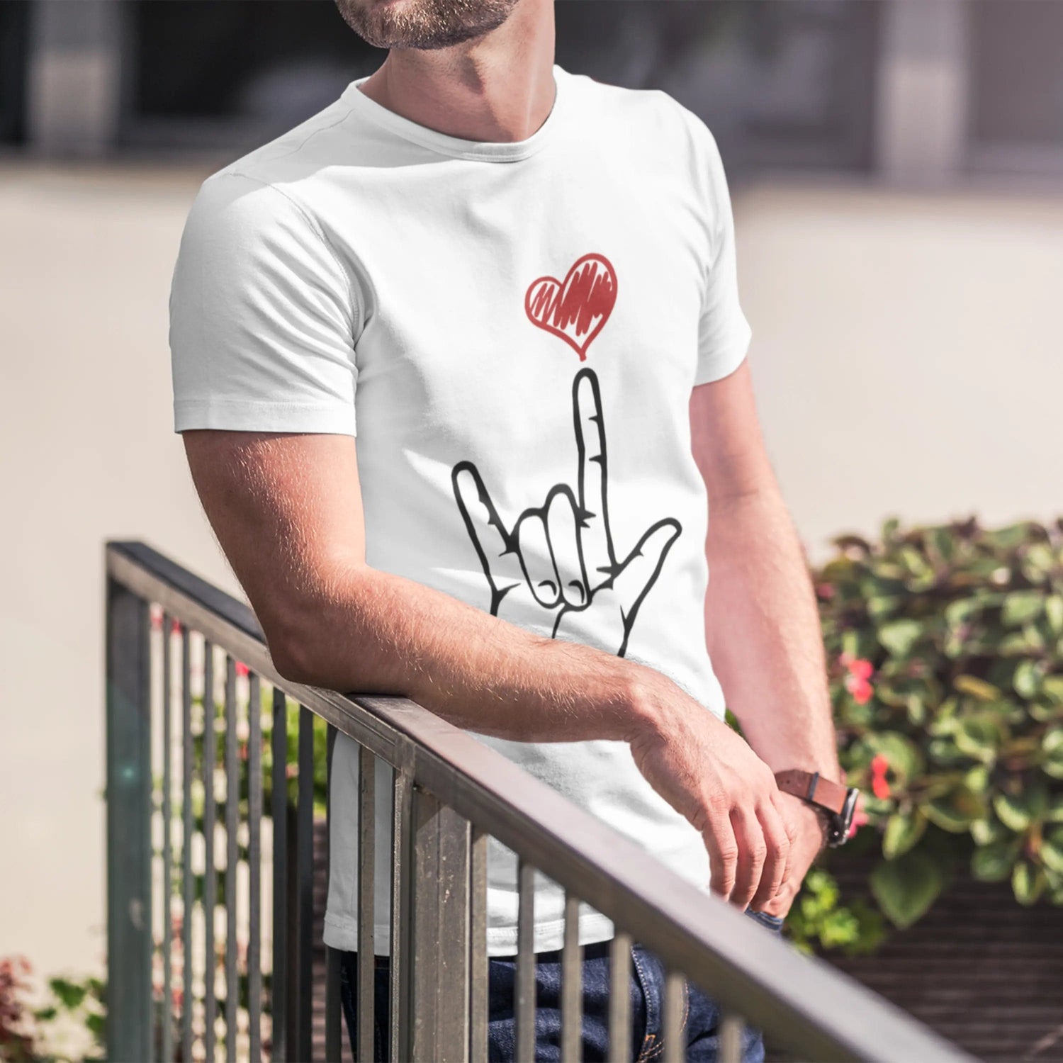 I Love You Hand Sign Sweatshirt, ASL Softstyle Tee