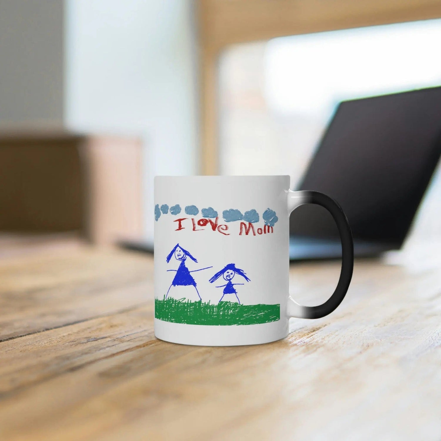 I love you Mom drawing Color Changing Mug