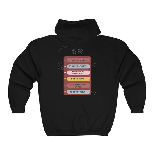 It's OK - inspirational talk - Unisex Heavy Blend™ Full Zip Hooded Sweatshirt