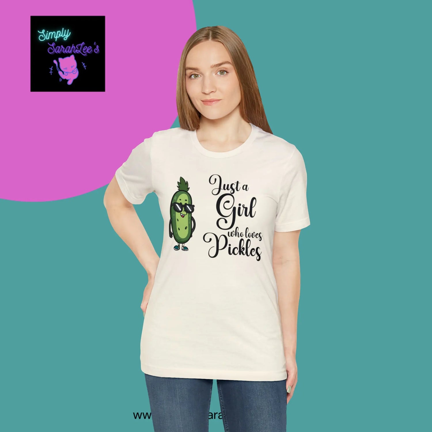 Just a Girl Who Loves Pickles *Custom for Elly* Unisex Jersey Short Sleeve Tee Printify