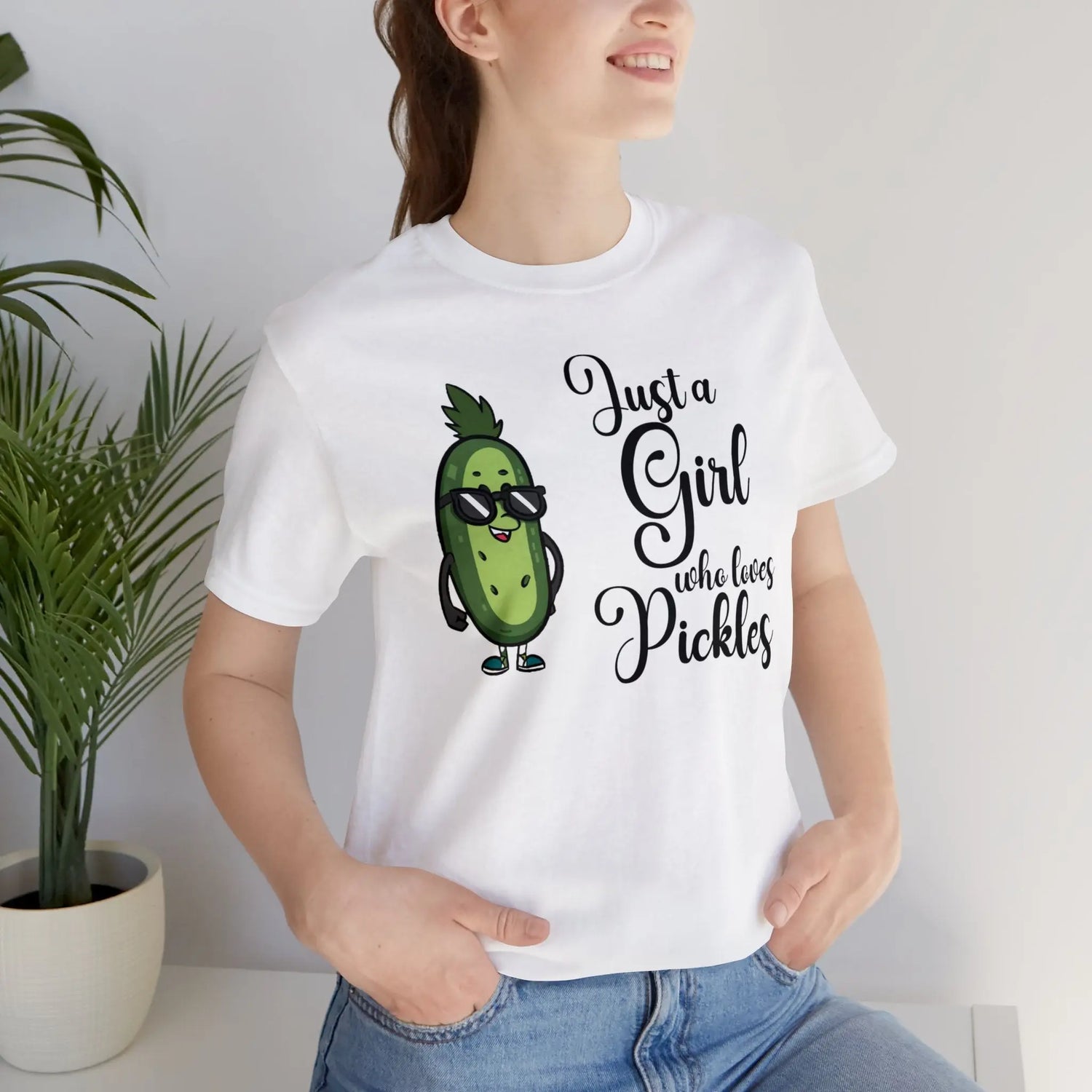 Just a Girl Who Loves Pickles *Custom for Elly* Unisex Jersey Short Sleeve Tee Printify