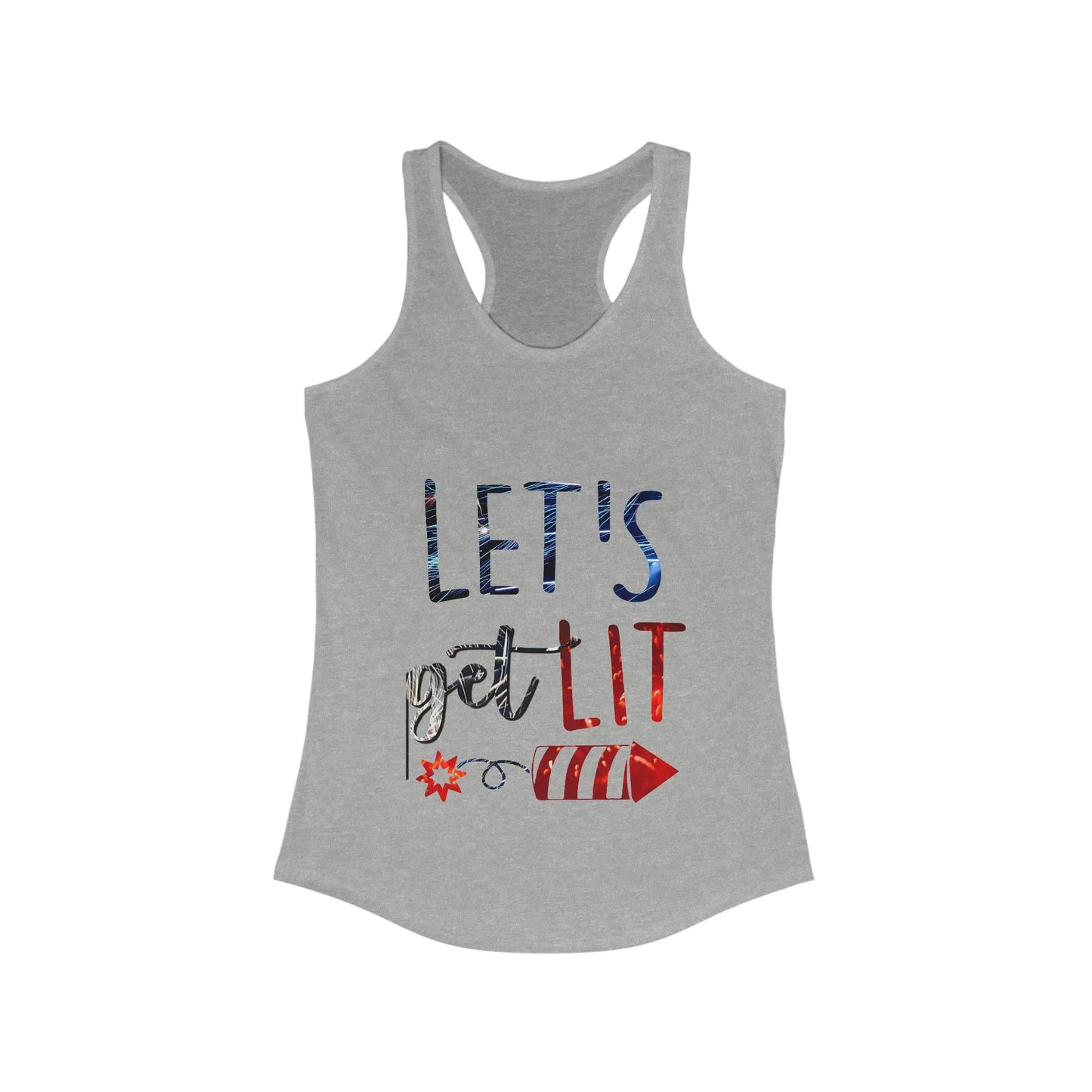 Let's Get Lit Memorial Day Women's Ideal Racerback Tank