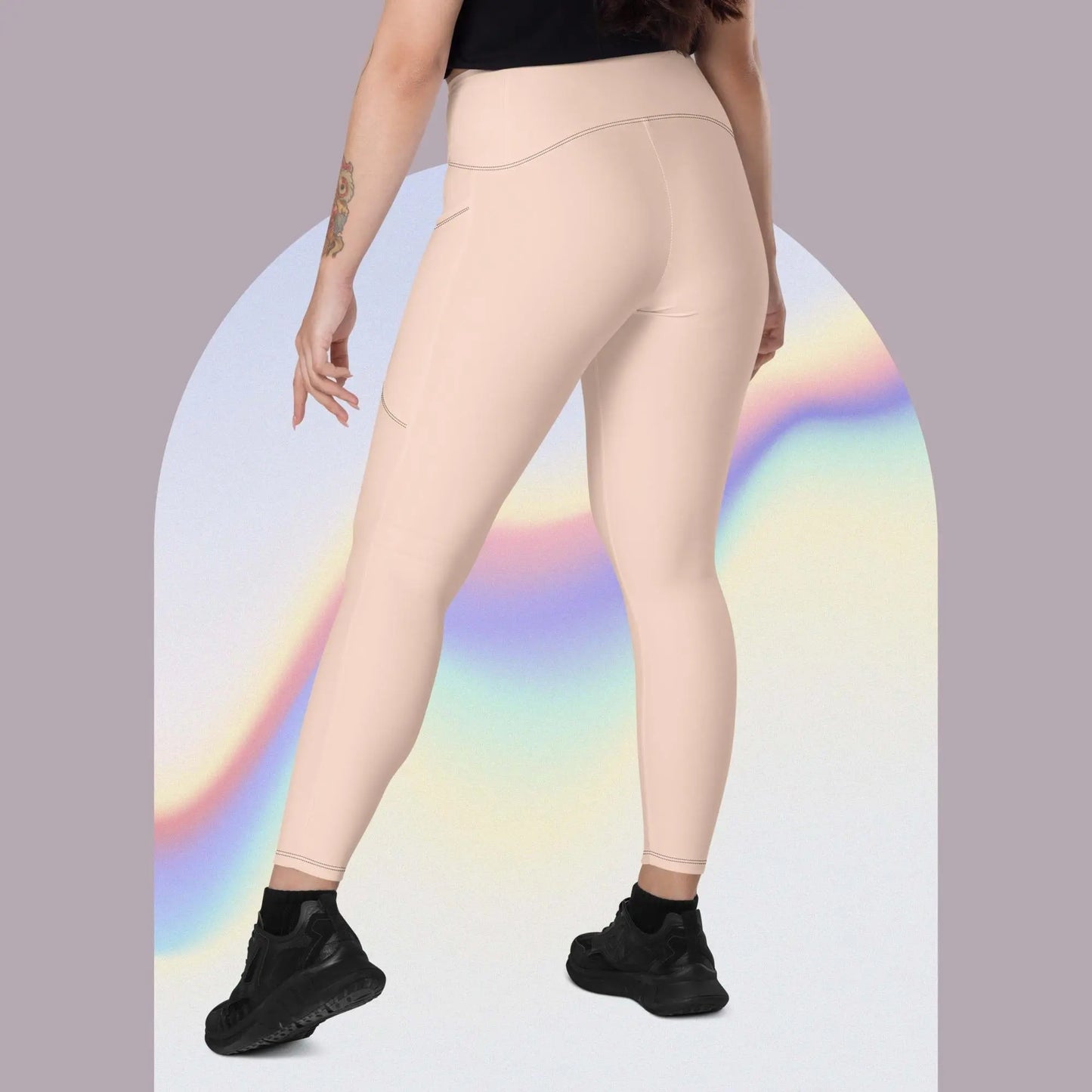 Lighter Peachy Nude Leggings with pockets