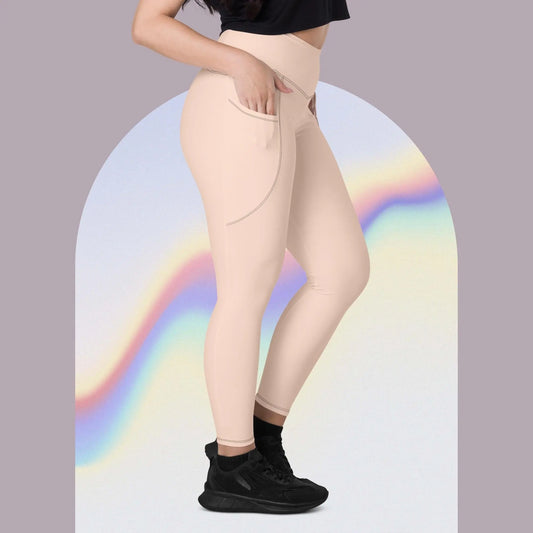 Lighter Peachy Nude Leggings with pockets