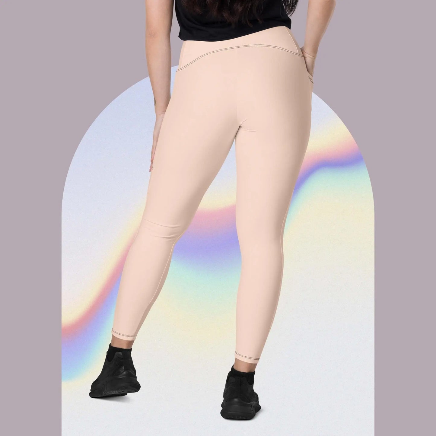 Lighter Peachy Nude Leggings with pockets