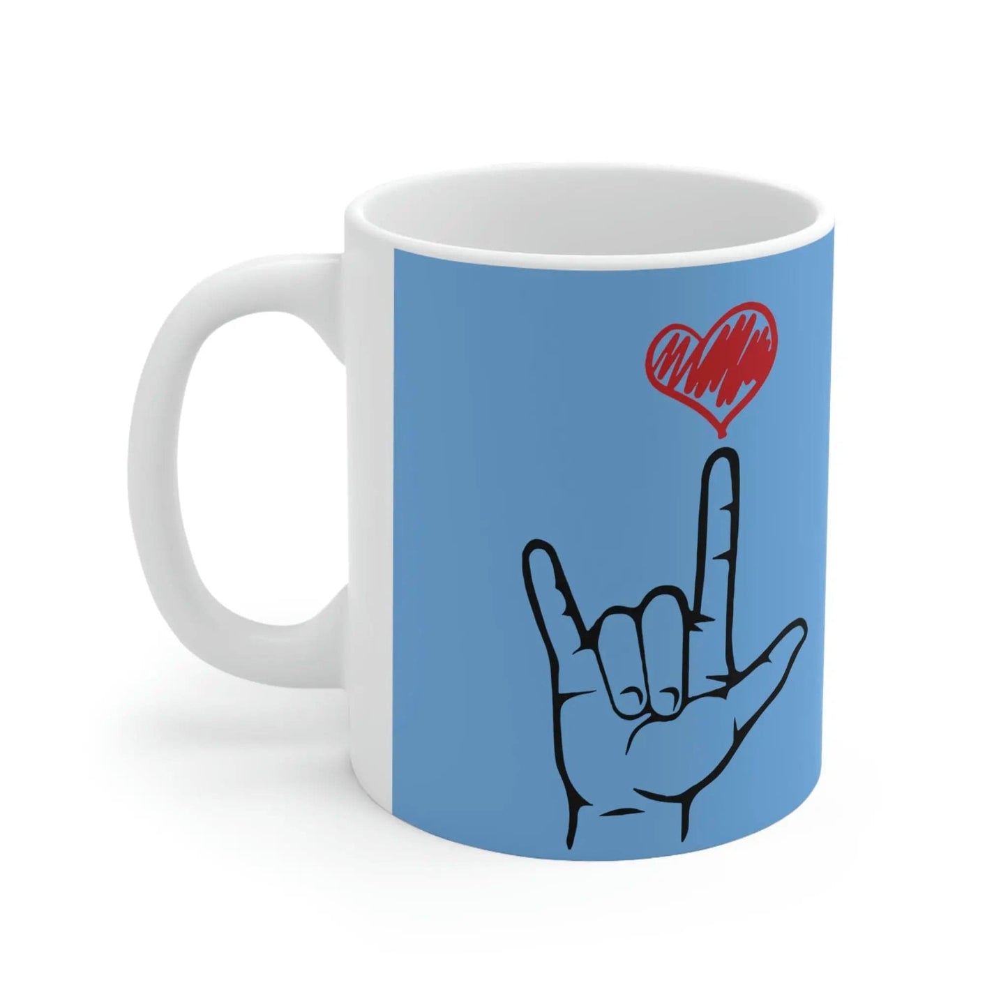 Love ASL American Sign Language Ceramic Mug 11oz