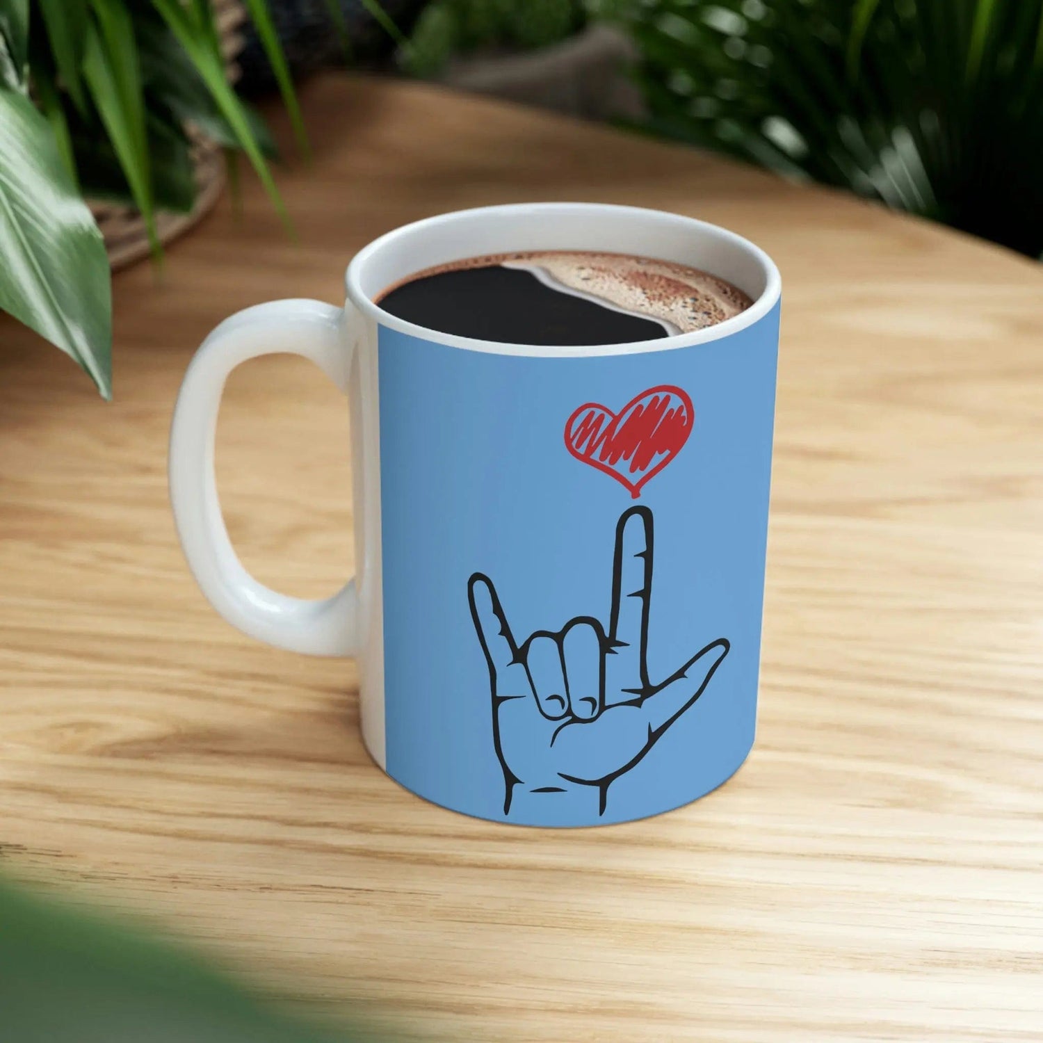 Love ASL American Sign Language Ceramic Mug 11oz