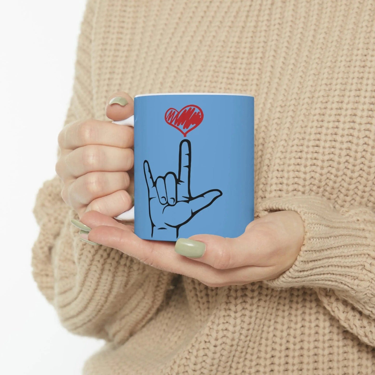 Love ASL American Sign Language Ceramic Mug 11oz