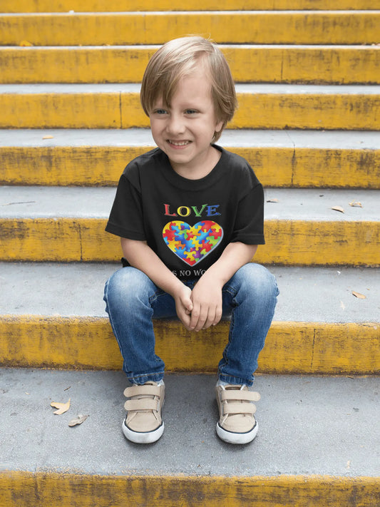 Love Has No Words - Autism Awareness - Kids Heavy Cotton T-shirt