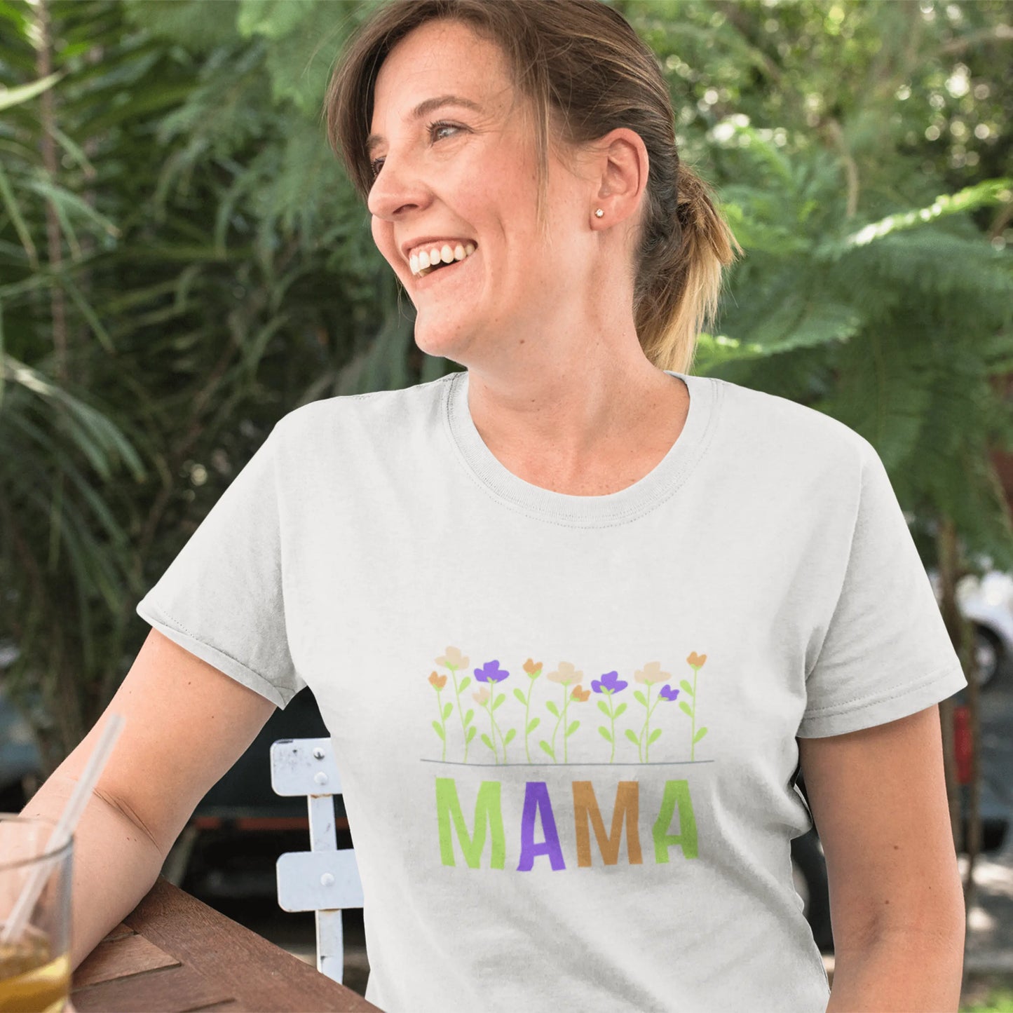 Mama with flowers Women's Favorite Tee