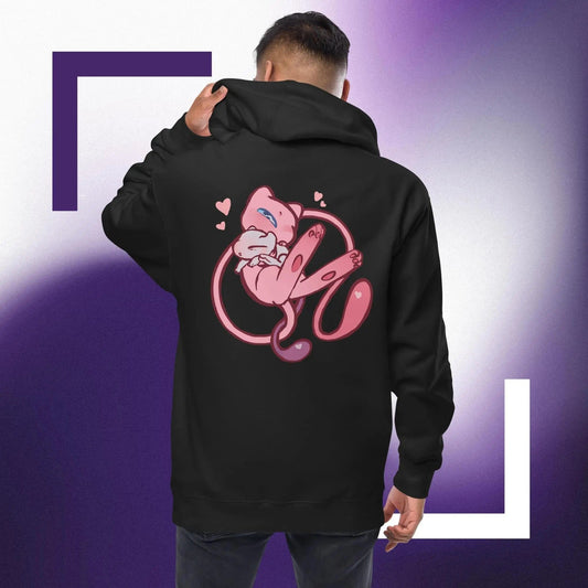 Mew Hugging babies Unisex fleece zip up hoodie