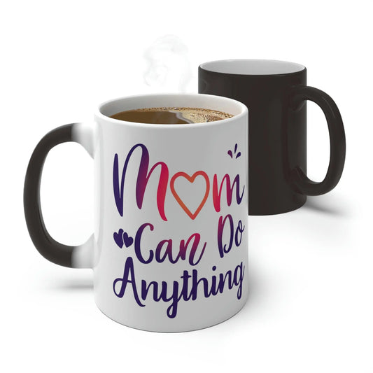 Mom Can Do Anything Purple and Pink Color Changing Mug