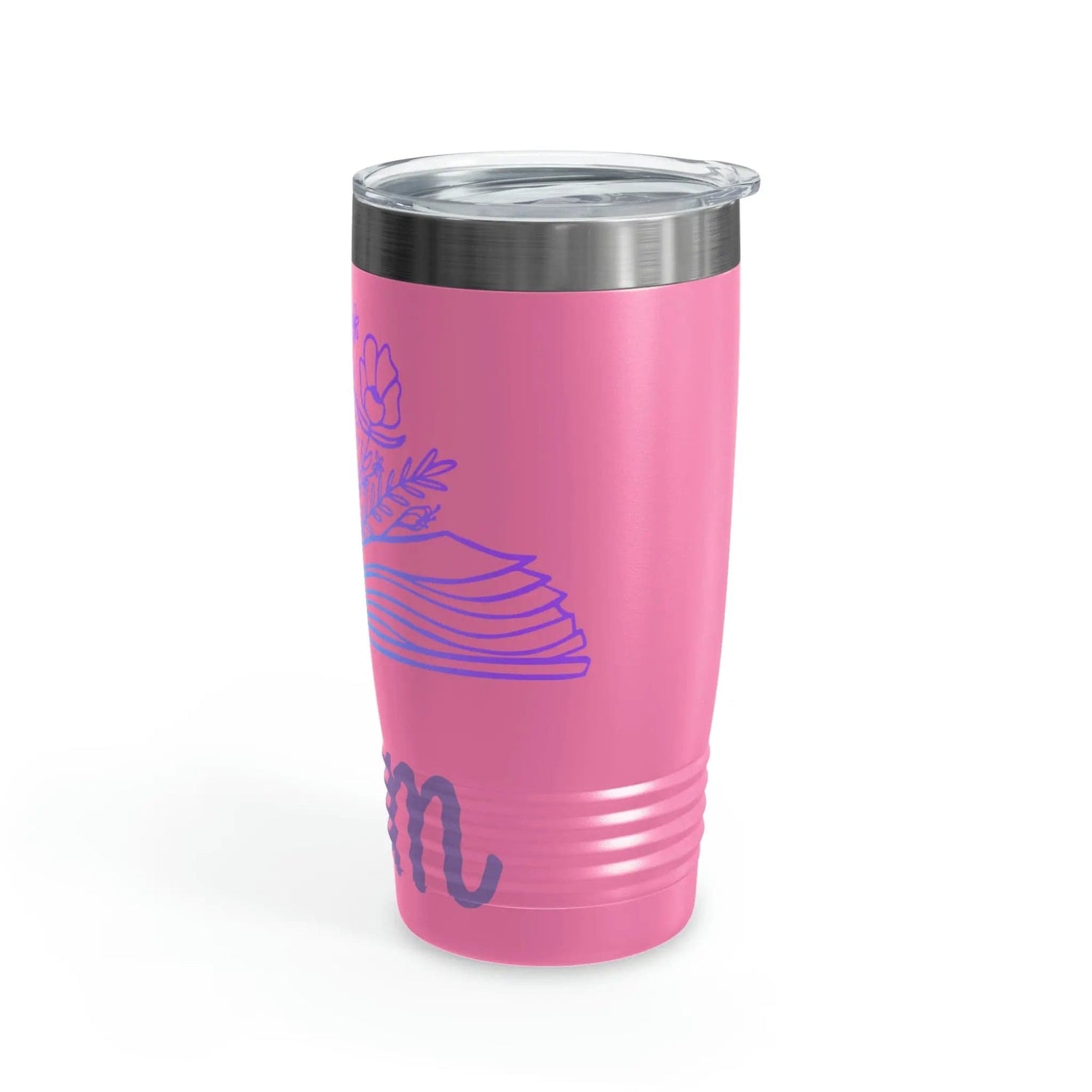 Mom loves books and flowers Ringneck Tumbler, 20oz