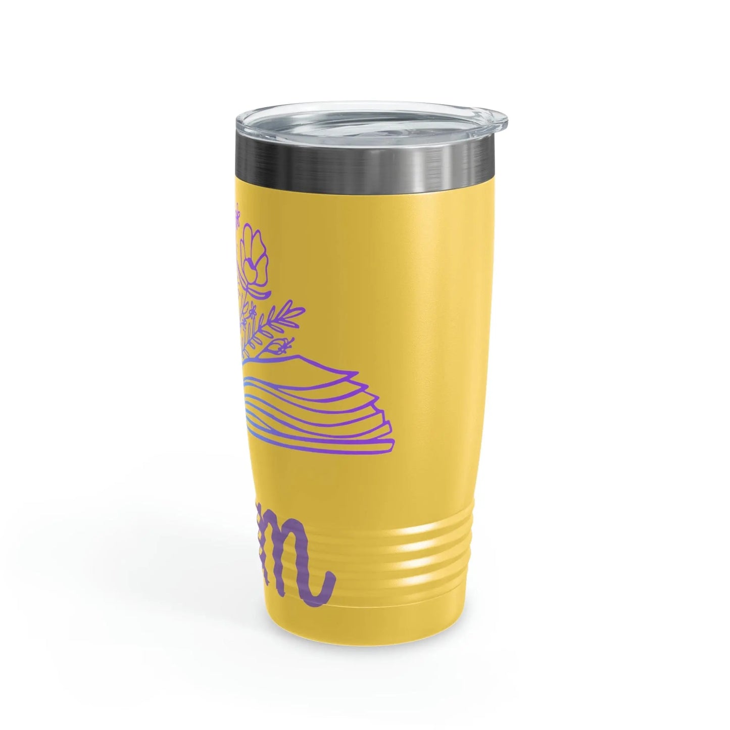 Mom loves books and flowers Ringneck Tumbler, 20oz