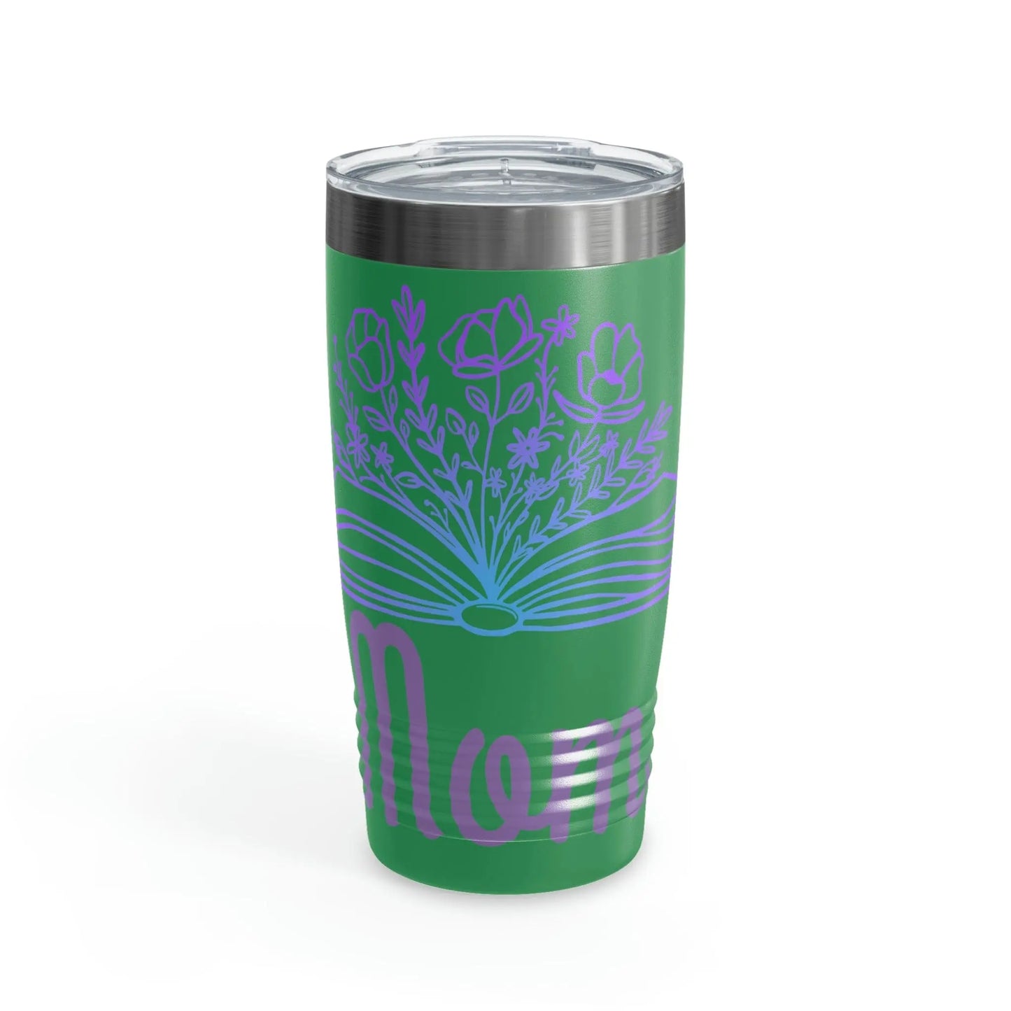 Mom loves books and flowers Ringneck Tumbler, 20oz