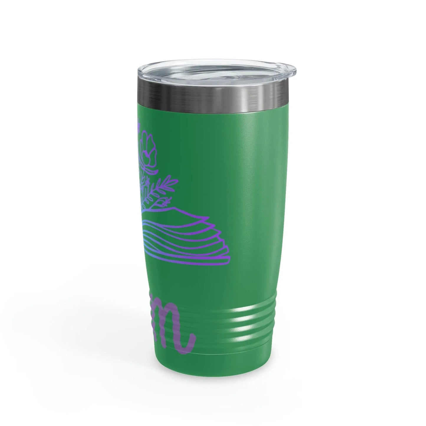 Mom loves books and flowers Ringneck Tumbler, 20oz