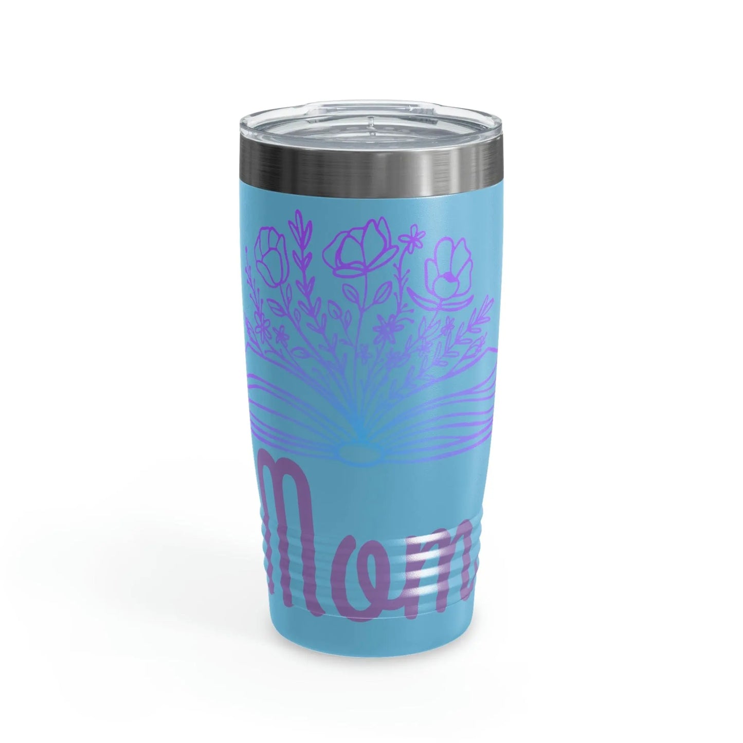 Mom loves books and flowers Ringneck Tumbler, 20oz