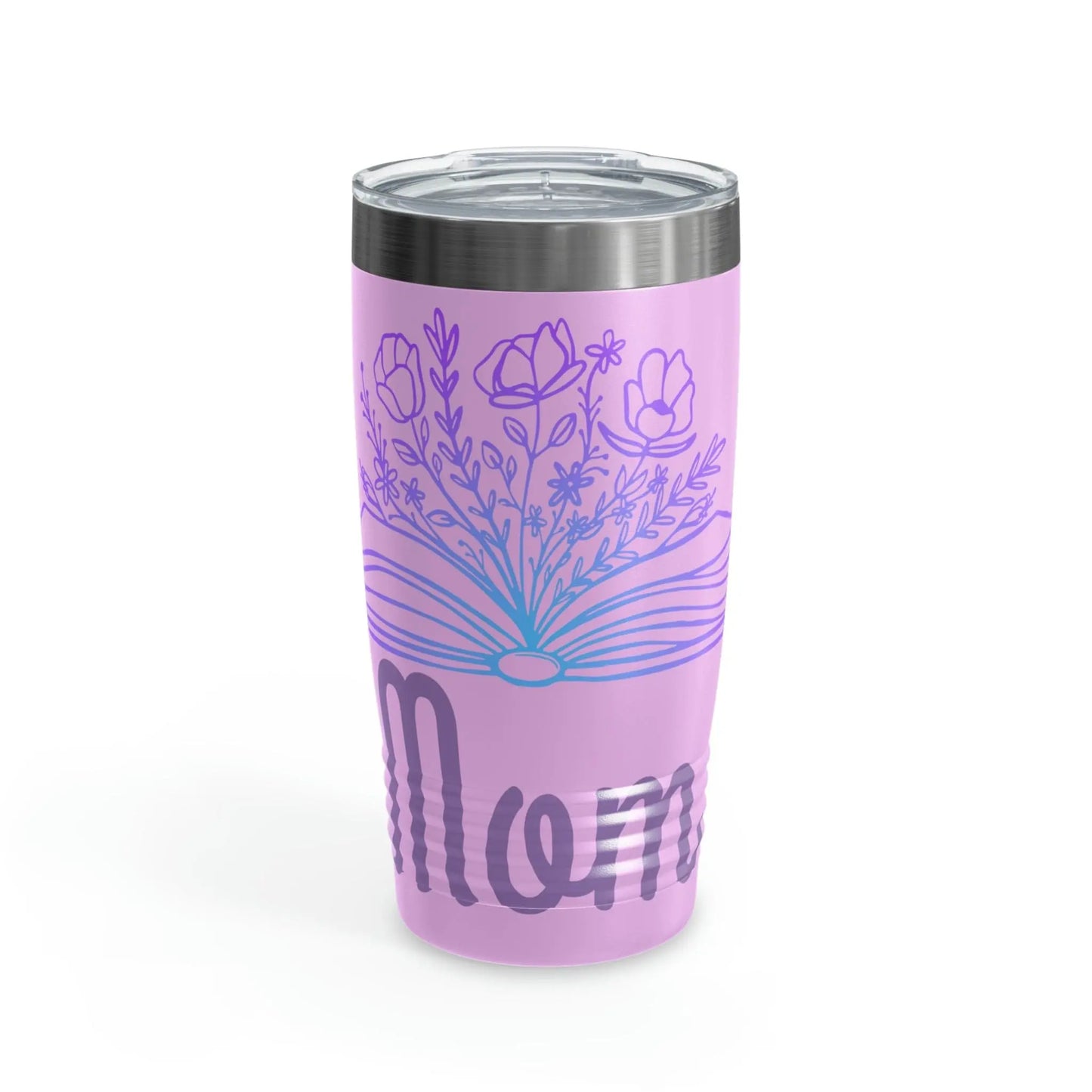 Mom loves books and flowers Ringneck Tumbler, 20oz