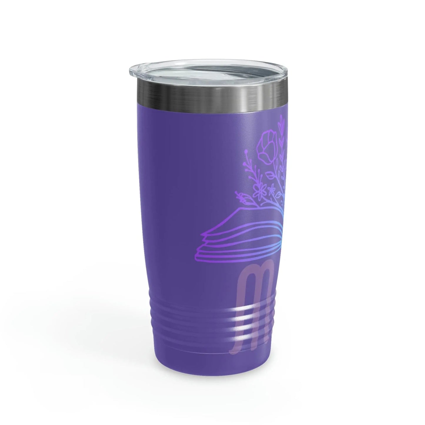 Mom loves books and flowers Ringneck Tumbler, 20oz