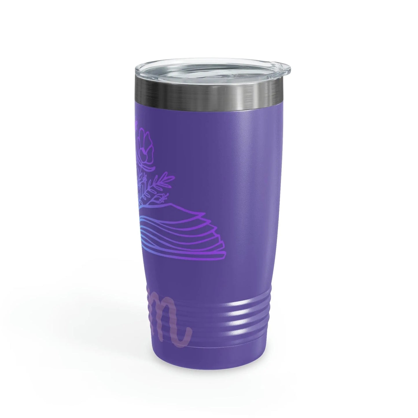 Mom loves books and flowers Ringneck Tumbler, 20oz