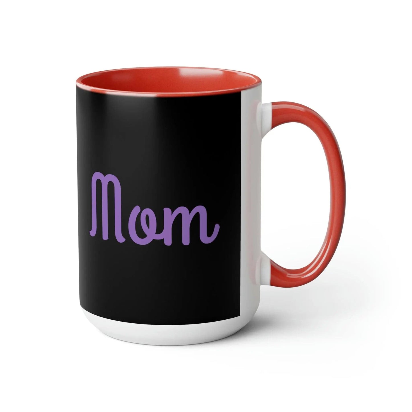 Mom loves books and flowers Two-Tone Coffee Mugs, 15oz