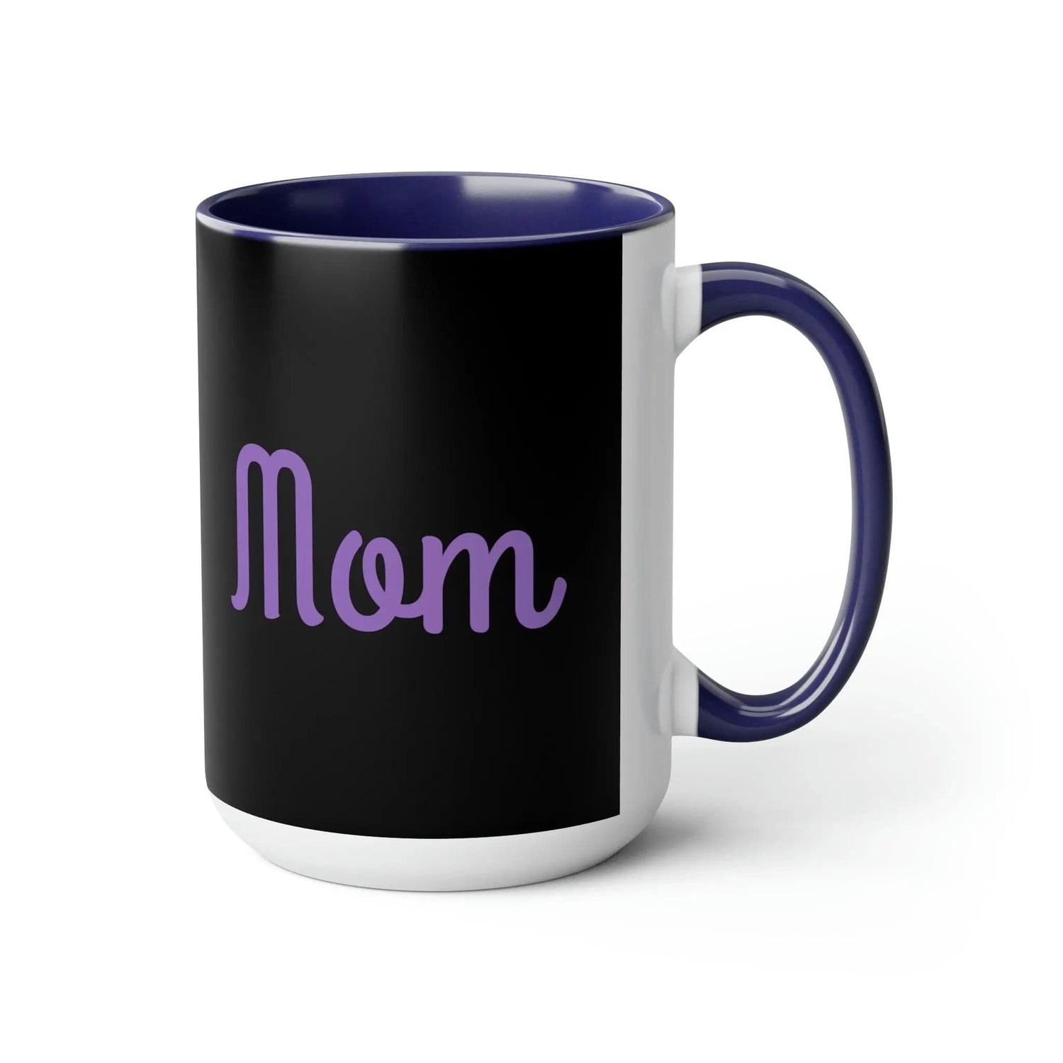 Mom loves books and flowers Two-Tone Coffee Mugs, 15oz