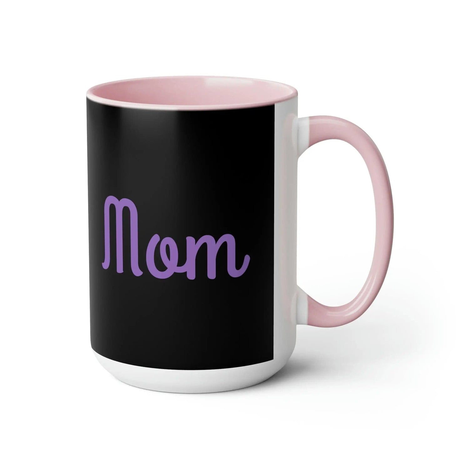 Mom loves books and flowers Two-Tone Coffee Mugs, 15oz