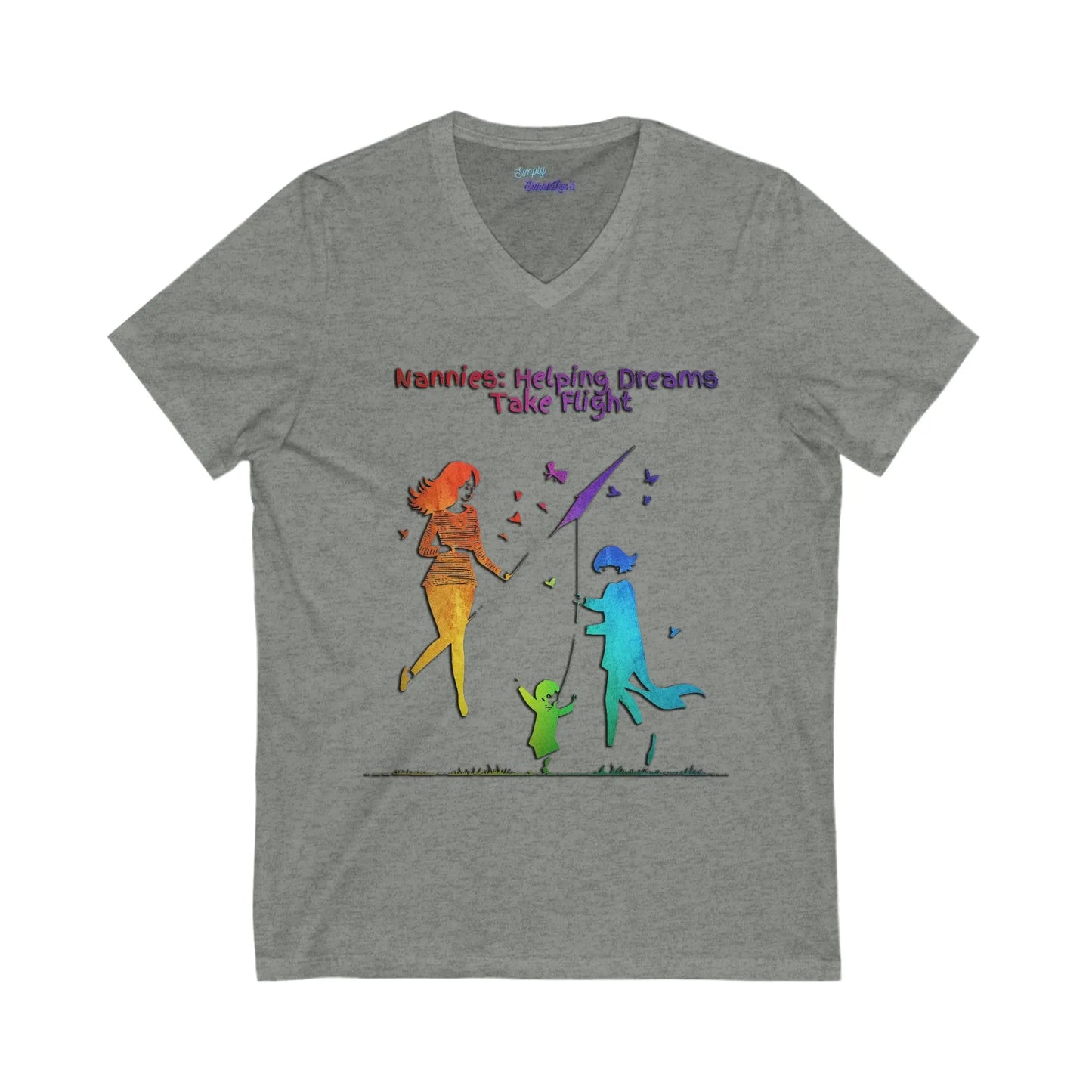 Nannies Help Dreams Take Flight Unisex Jersey Short Sleeve V-Neck Tee