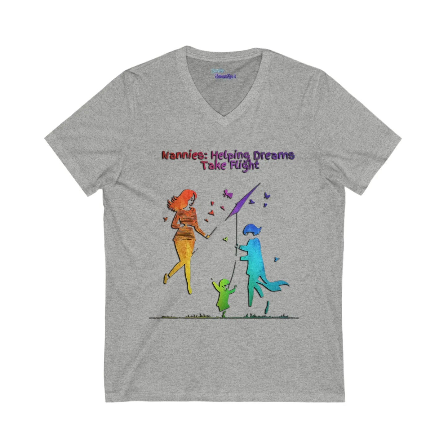 Nannies Help Dreams Take Flight Unisex Jersey Short Sleeve V-Neck Tee