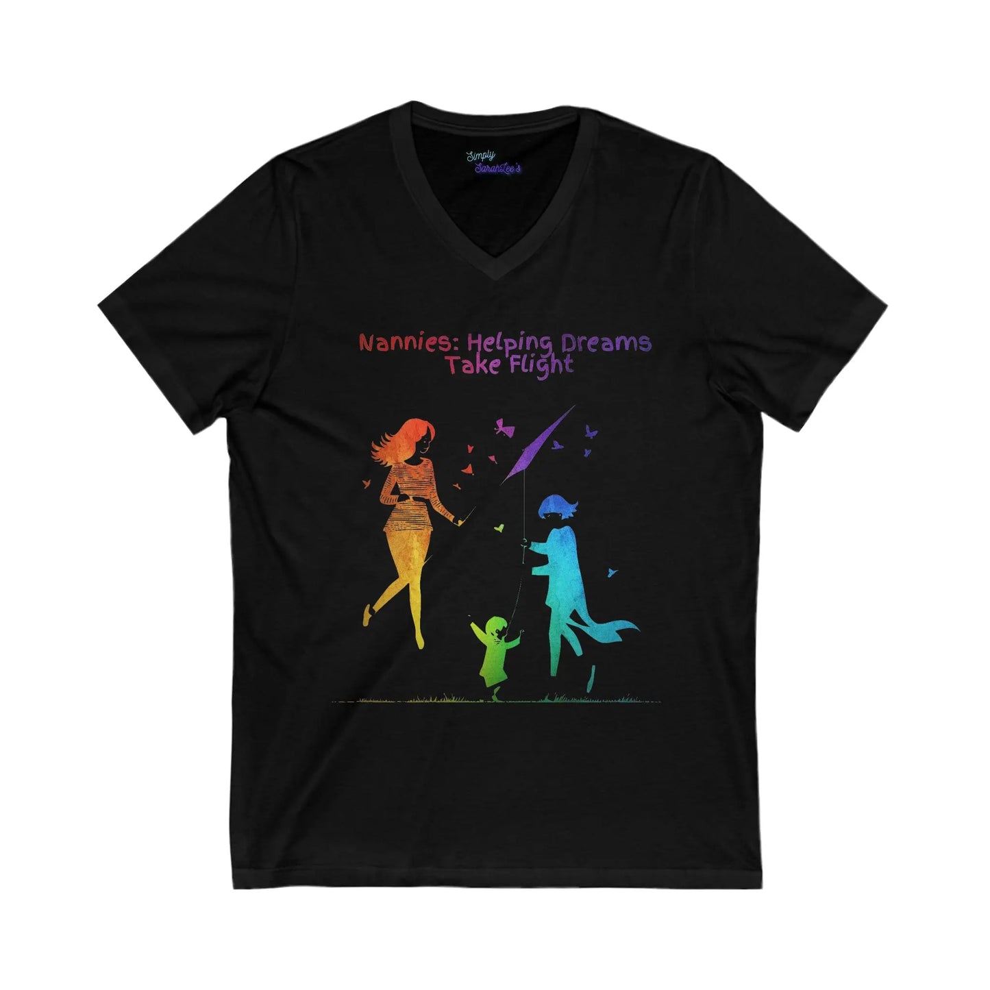 Nannies Help Dreams Take Flight Unisex Jersey Short Sleeve V-Neck Tee