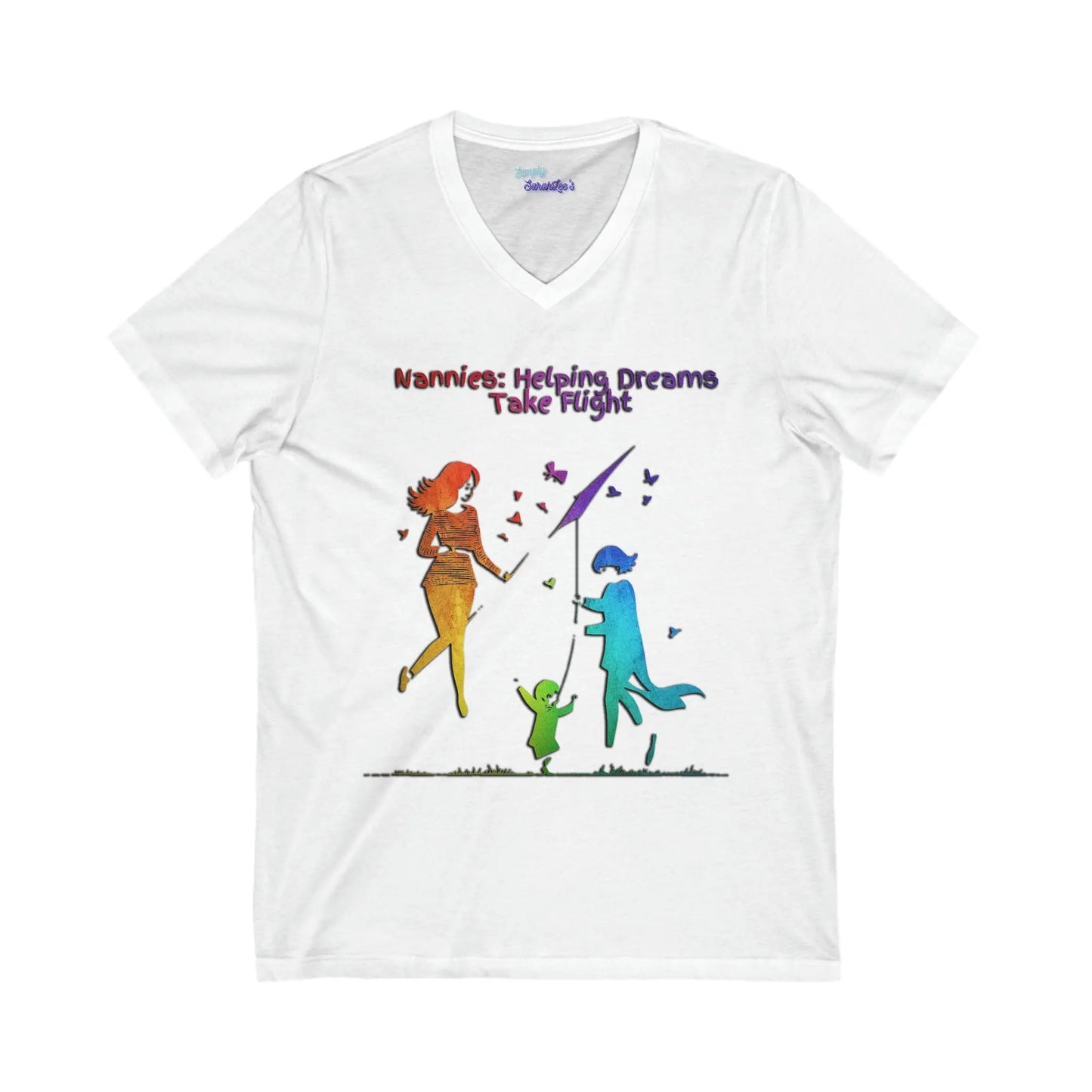 Nannies Help Dreams Take Flight Unisex Jersey Short Sleeve V-Neck Tee