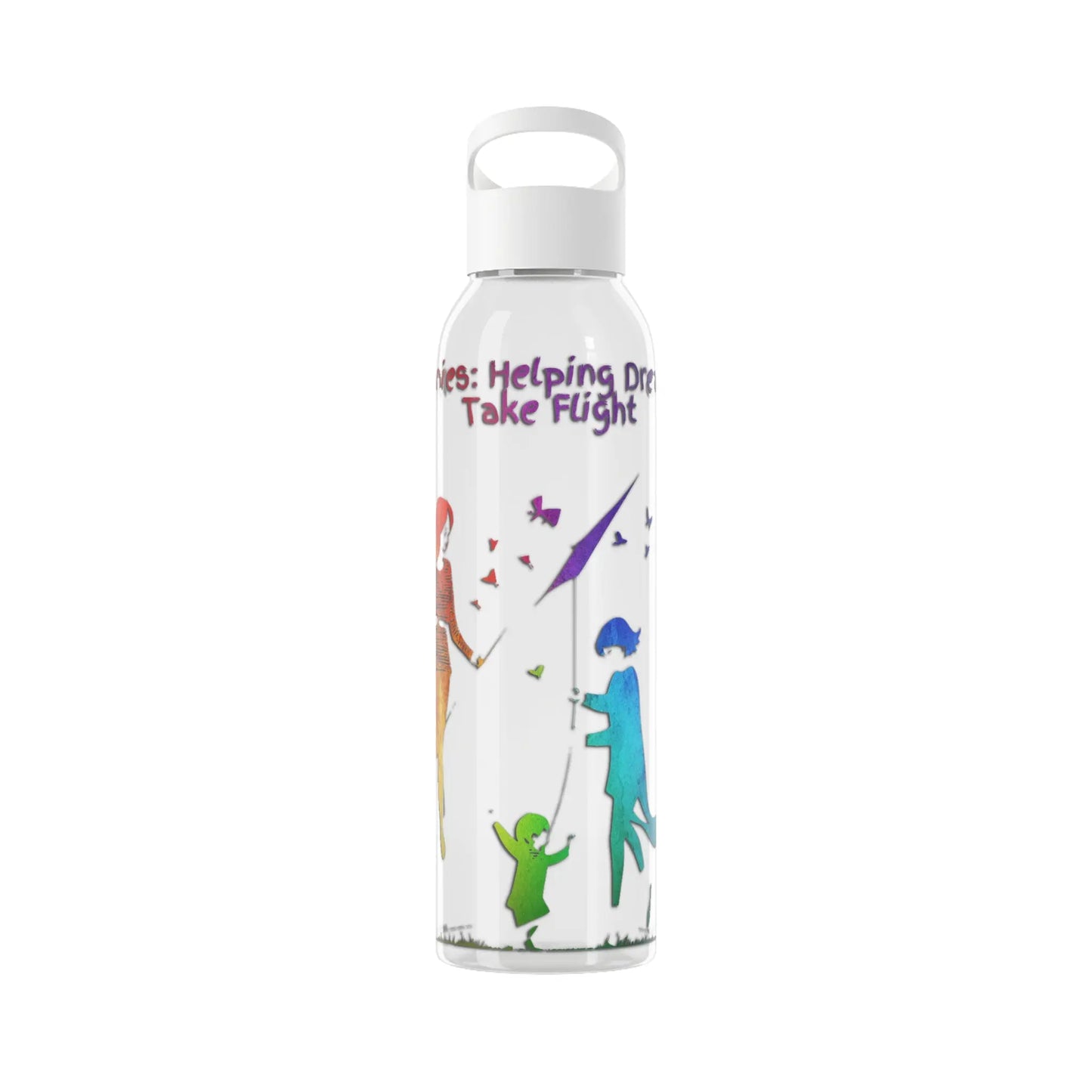 Nannies: Helping Dreams Take Flight Sky Water Bottle Printify