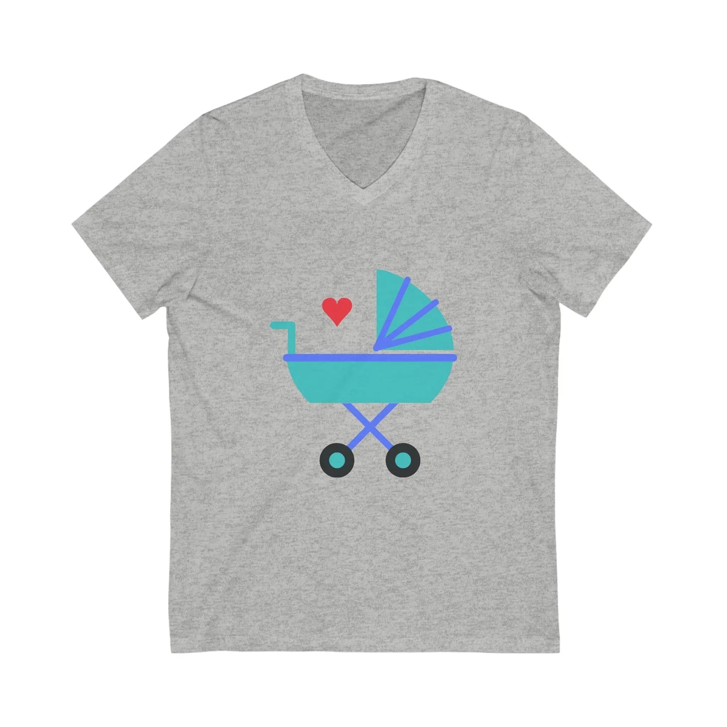 Nanny Boy Love T-shirt, Unisex Jersey Short Sleeve V-Neck Athletic Heather