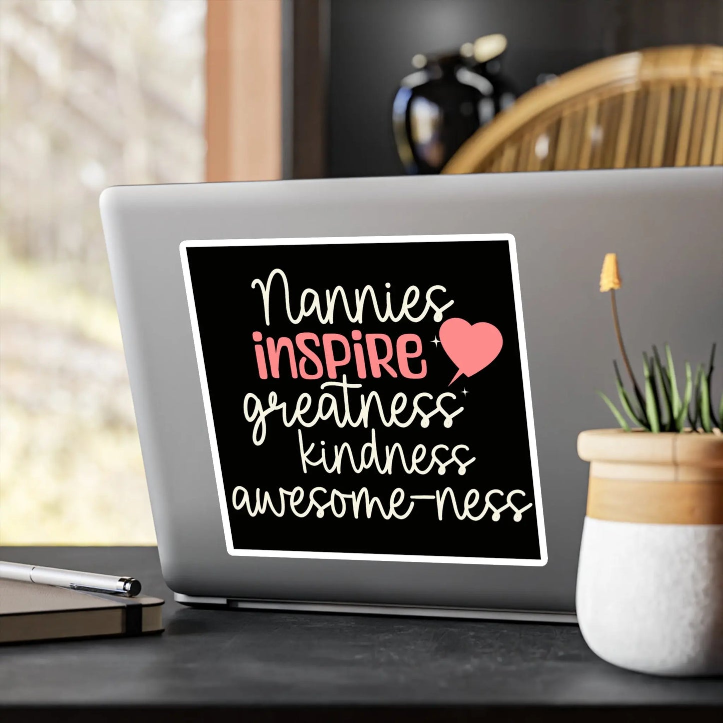 Nanny Nannies Inspire Greatness, Kindness, Awesome-ness Kiss-Cut Vinyl Decals Printify