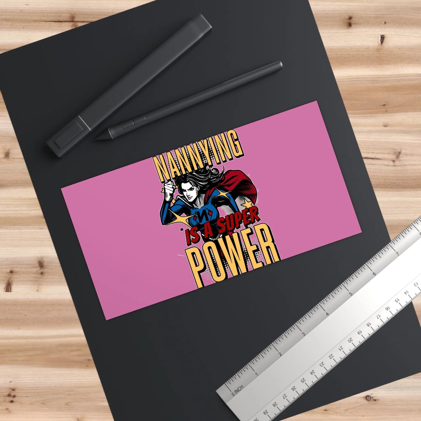 Nannying is a Super Power - Female - Bumper Stickers Printify