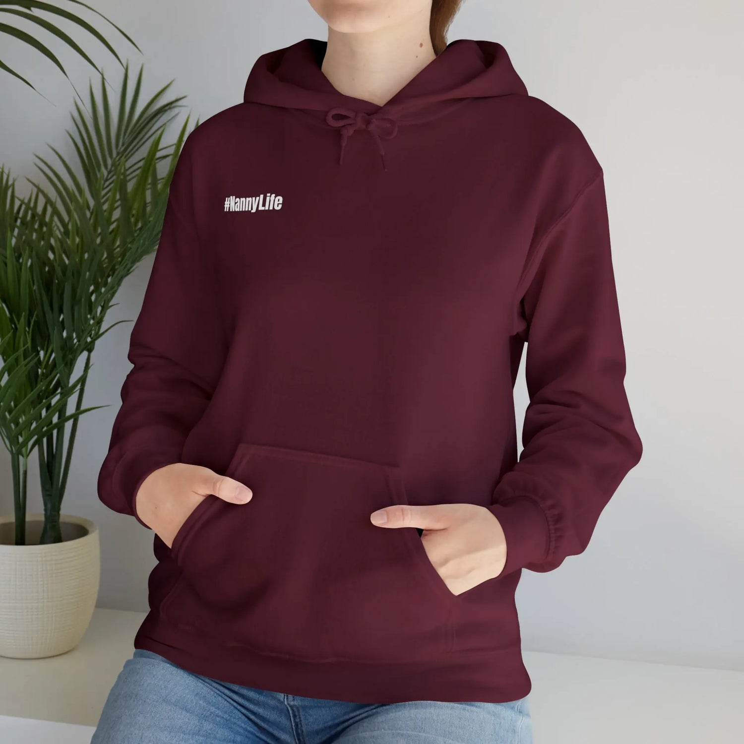 Nannying is a Super Power - Female - Unisex Heavy Blend Hooded Sweatshirt Printify