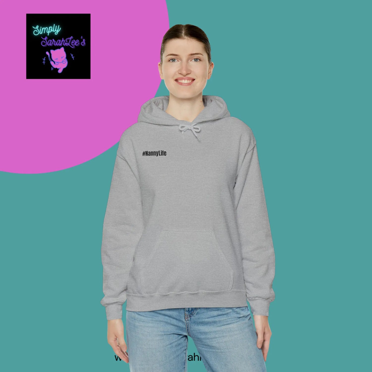 Nannying is a Super Power - Female - Unisex Heavy Blend Hooded Sweatshirt Printify