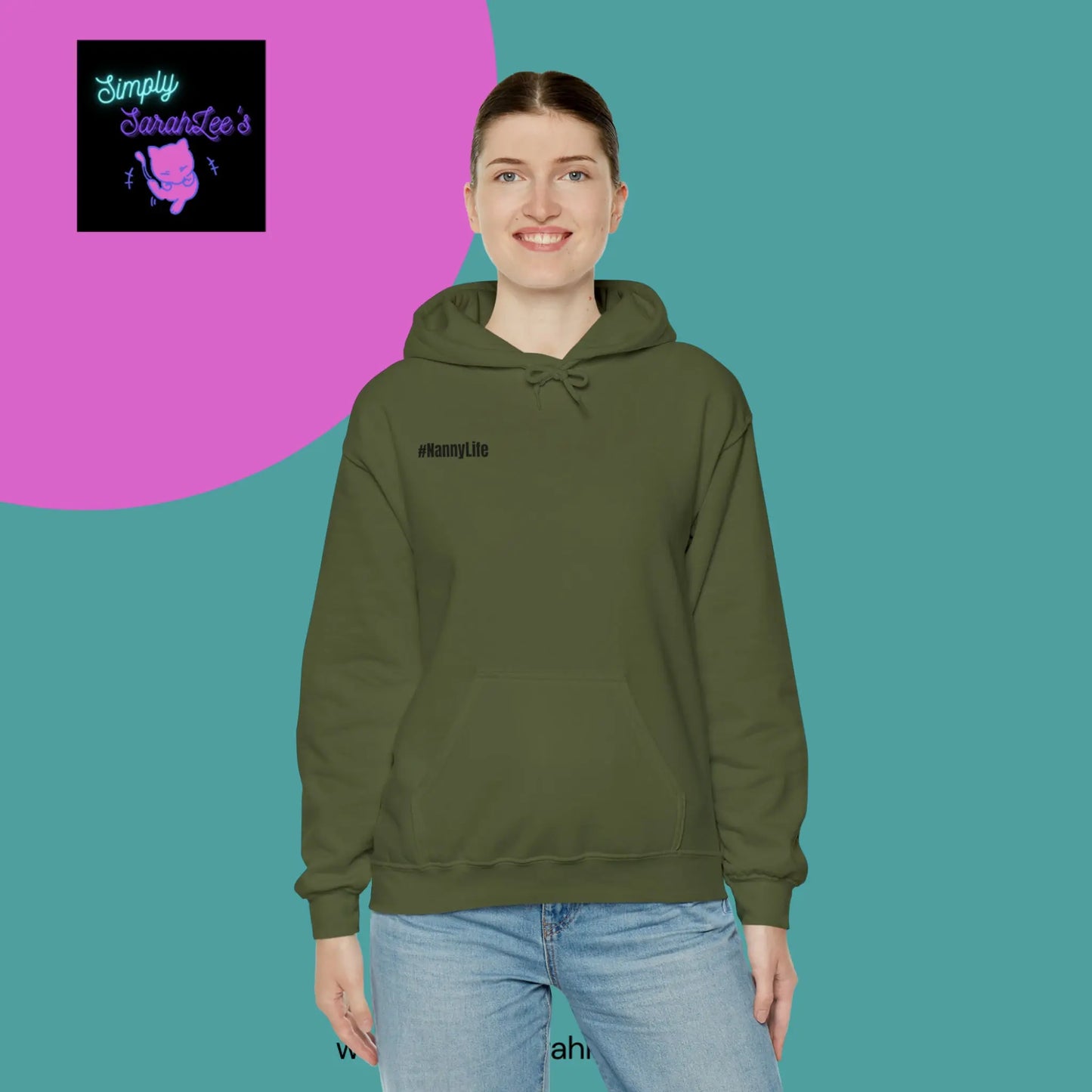 Nannying is a Super Power - Female - Unisex Heavy Blend Hooded Sweatshirt Printify