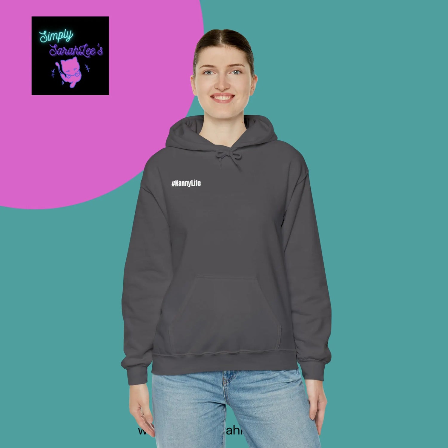 Nannying is a Super Power - Female - Unisex Heavy Blend Hooded Sweatshirt Printify