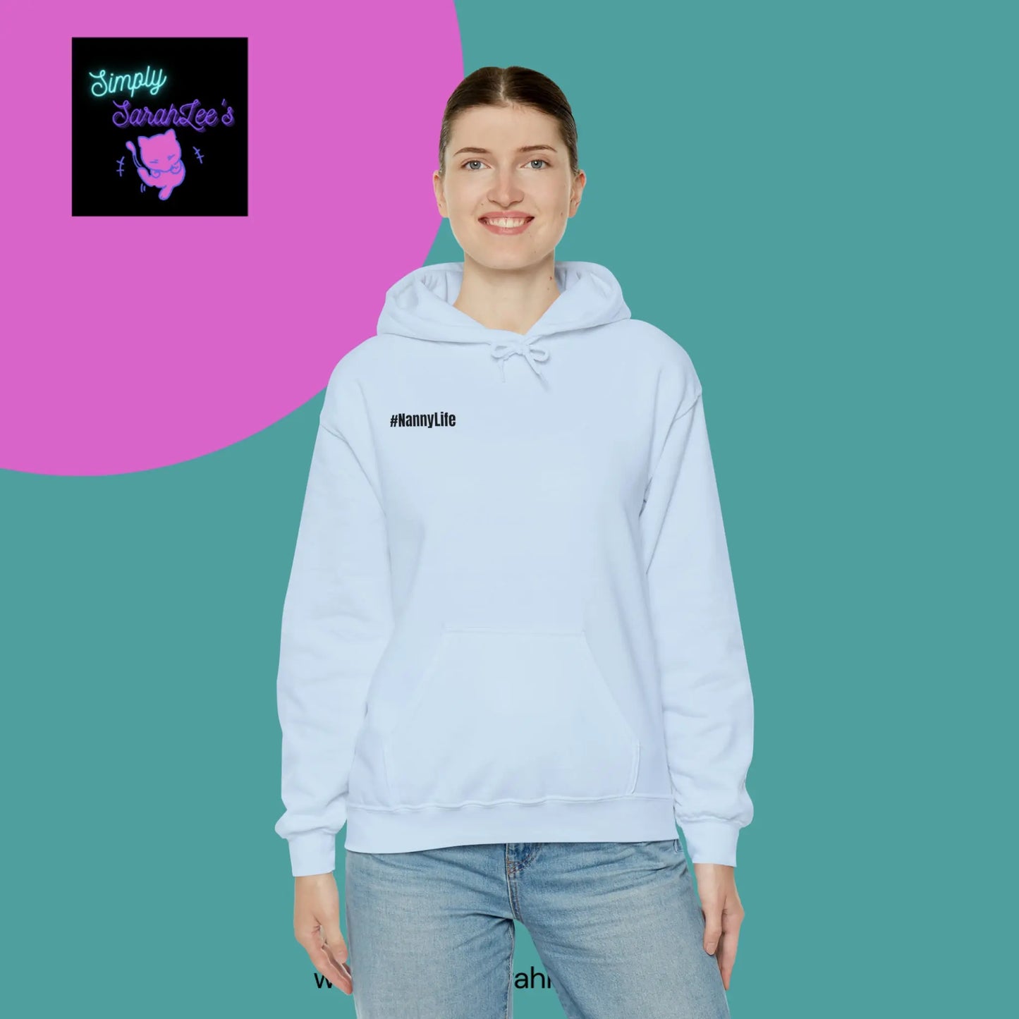 Nannying is a Super Power - Female - Unisex Heavy Blend Hooded Sweatshirt Printify