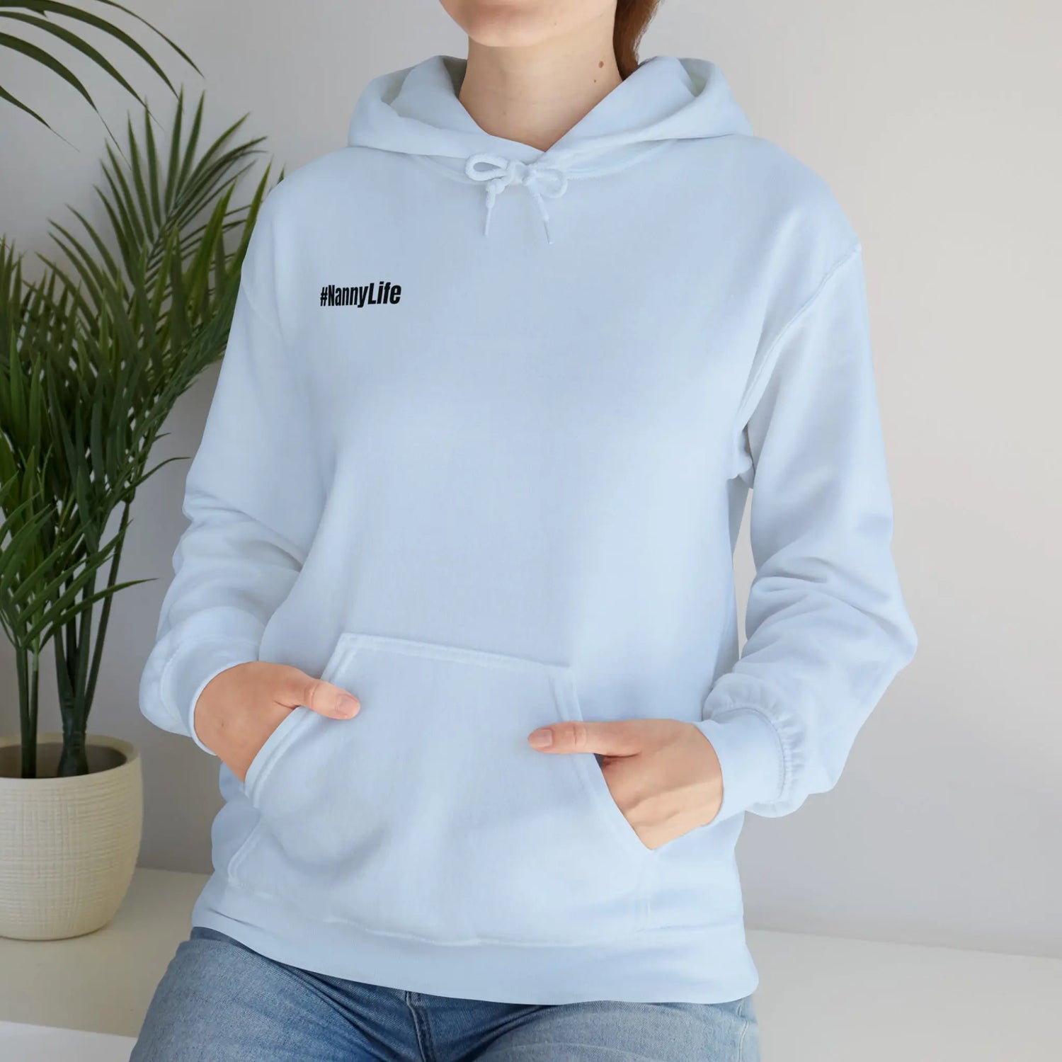 Nannying is a Super Power - Female - Unisex Heavy Blend Hooded Sweatshirt Printify