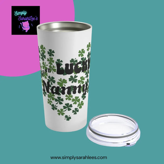 One Luck Nanny Shamrock Heart Tumbler 20oz Printify