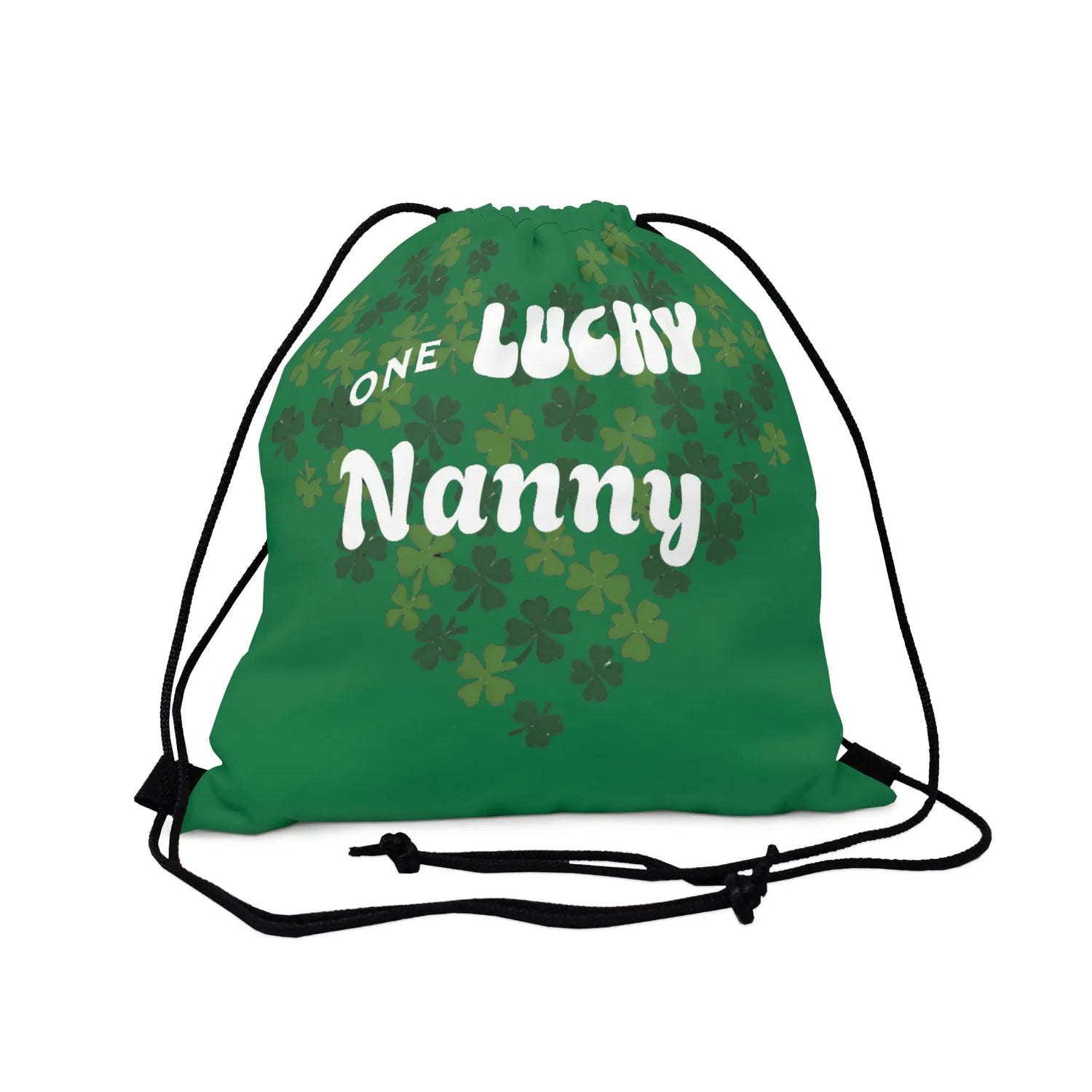 One Lucky Nanny Outdoor Drawstring Bag Printify