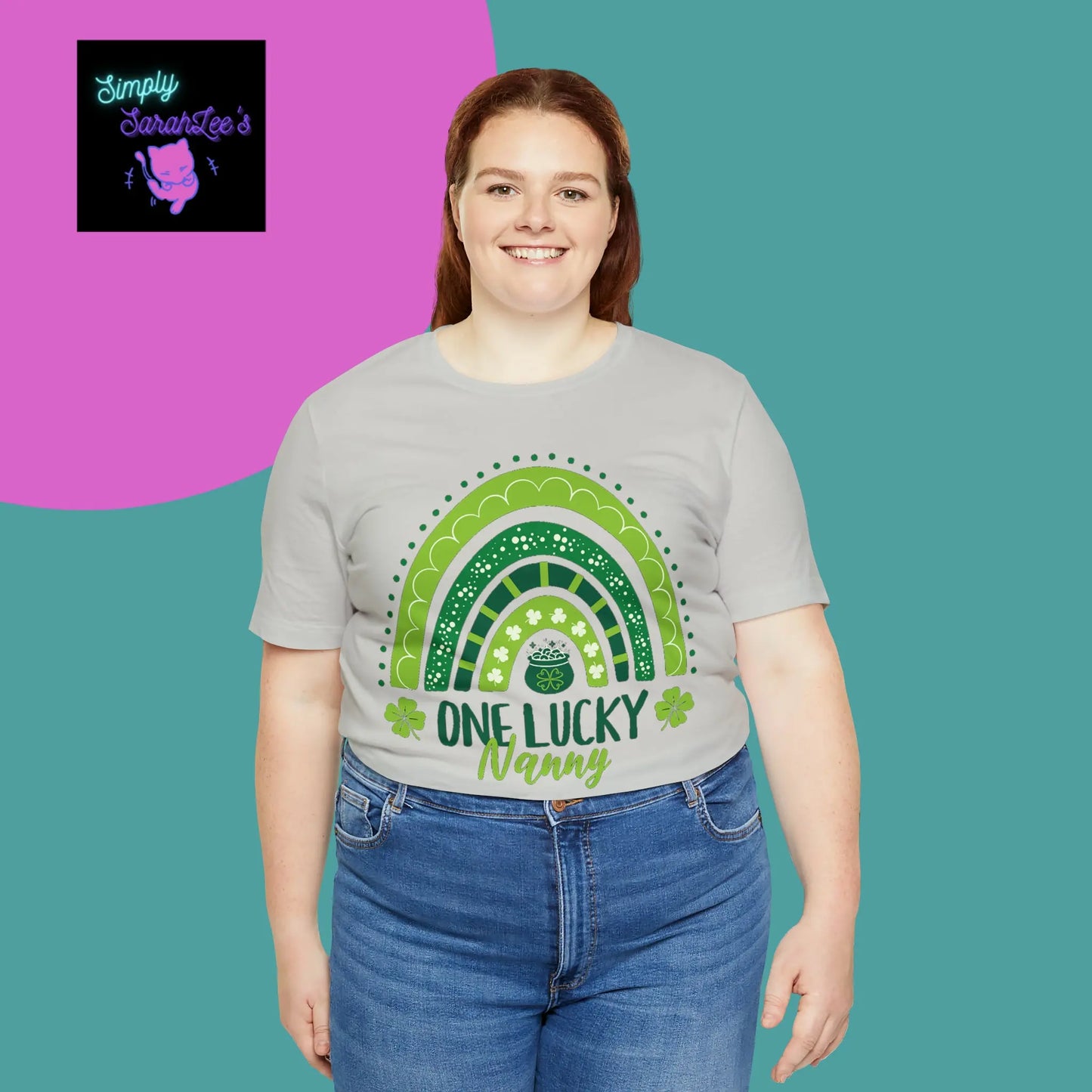 One Lucky Nanny Rainbow Unisex Jersey Short Sleeve Tee Printify