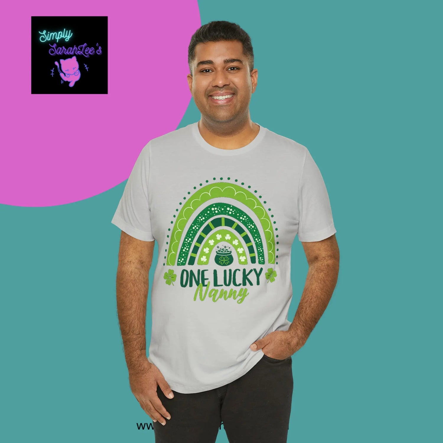 One Lucky Nanny Rainbow Unisex Jersey Short Sleeve Tee Printify