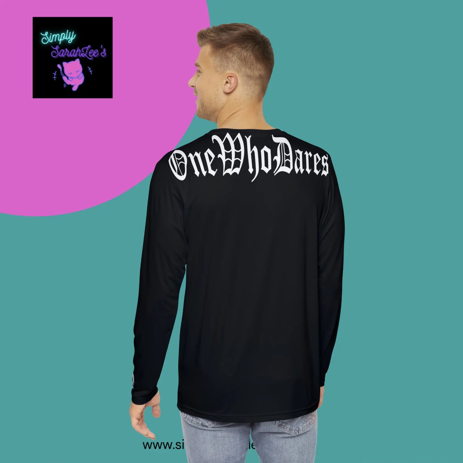 One Who Dares *Custom for Patti* Men's Long Sleeve Shirt - Version 1 Printify