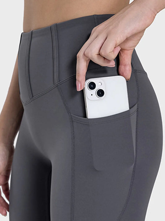 Pocketed High Waist Active Leggings Trendsi